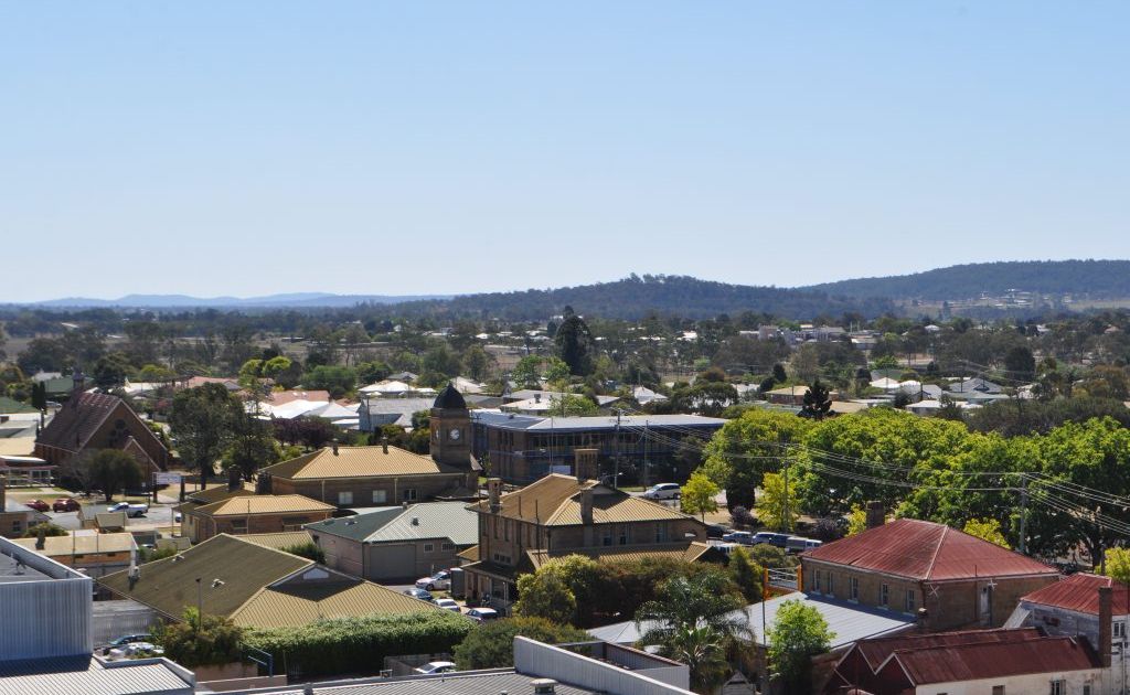 NORTH WEST: From a top the Warwick Town Hall in 2012 Photo Lisa Hemmings / Warwick Daily News